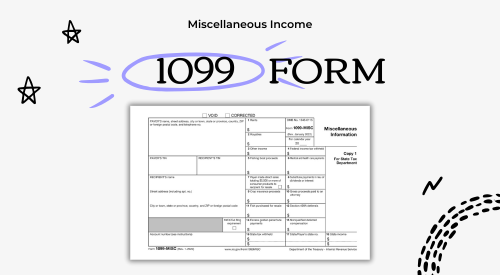 The blank 1099 form copy